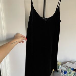Black velvet dress